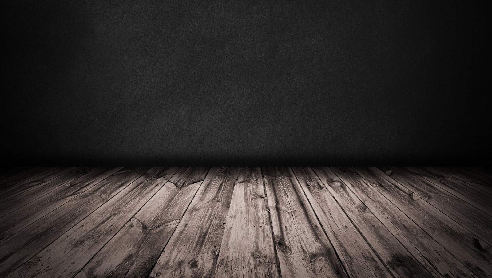 Black wall and wooden floor interior background - Mentaliste Paris